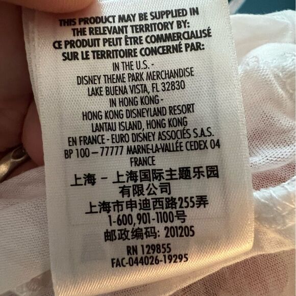 Walt Disney World Graphic Print Tee Tie Front Short Sleeve White Red Size XXL - Picture 13 of 13